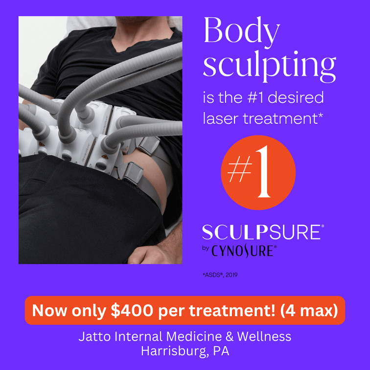 special on body sculpting with SculpSure from Jatto Wellness Center